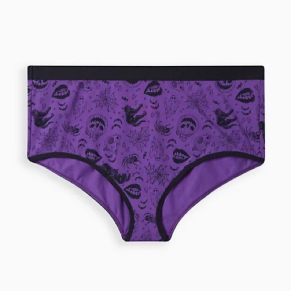 TORRID HALLOWEEN PRINT COTTON MID-RISE BRIEF PANTY